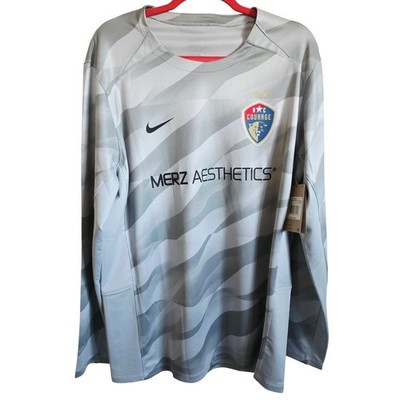 Nike Mens NC Courage Merz Aesthetics Long Sleeve Soccer Jersey Dri-Fit
