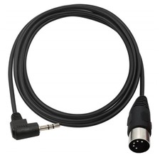 5Pin DIN Cable, DIN 5Pin MIDI Male to 3.5mm TRS Male Stereo Plug 90 Degree An...