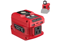 220W Power Inverter for Milwaukee 18V Battery, DC 18V to AC 110V Battery Inverte
