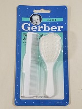 Vintage 1991 Gerber Care Baby Brush  Comb Set Nylon Bristles NOS
