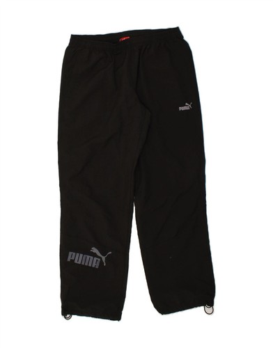 PUMA Mens Graphic Tracksuit Trousers Large Black Polyester BH04