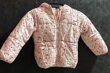 Wonder Nation Quilted Puffer Coat Jacket Girls 5T Light Pink with dots Outdoor