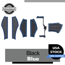 Black/Blue CNC Driver Passenger Front Rear Foot Pegs Shift Lever Brake Pedal