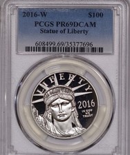 1 oz $100 American Platinum Eagle Proof PCGS PR69 DCAM - Random Year 3399.90 per troy oz