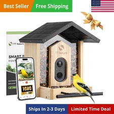 Bird Feeder with Camera, Upgraded Smart Bird Feeder Al Identify for 10000 Spe...