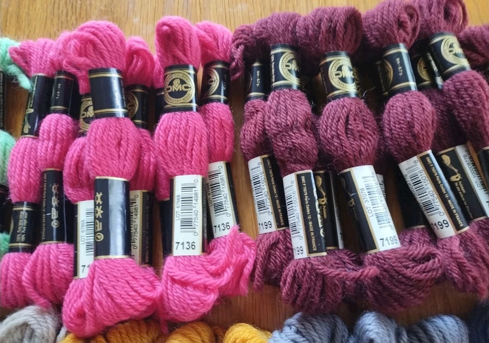 Lot of 59 DMC Laine Colbert Tapestry Yarn--9  Different Colors 100% Virgin Wool - Image 3 of 4