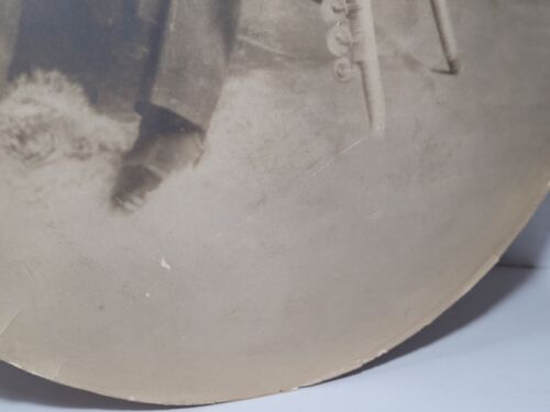 2 Large Antique Oval Portrait Photographs Men Unframed - Picture 6 of 19