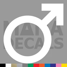 Mars Symbol Vinyl Die Cut Decal Sticker - Male Sign