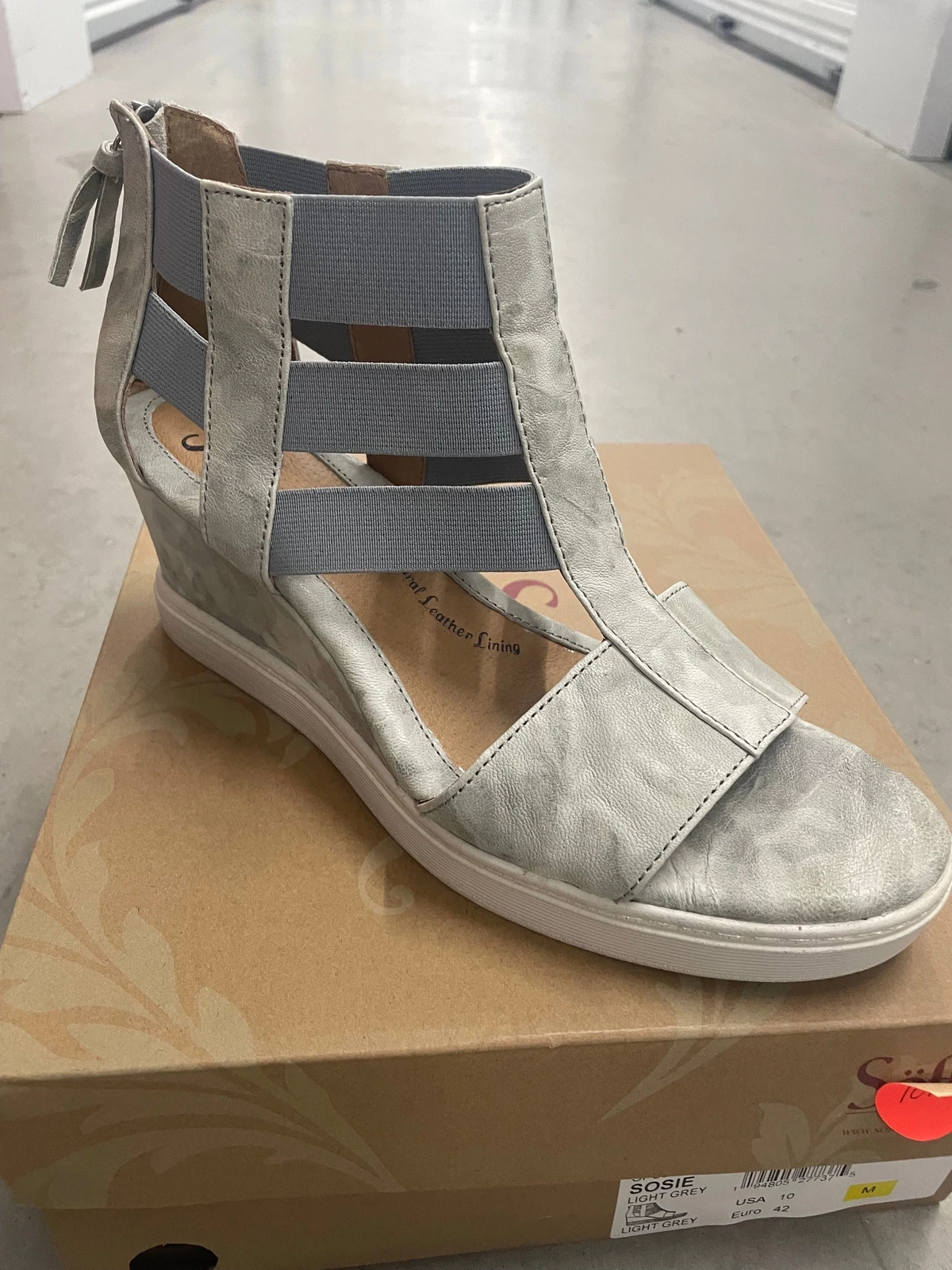 Women's Sofft Sosie Light Grey Wedge New In Box Save Big