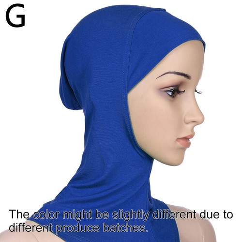 Women Muslim Soft Under Scarf Hat Cap Bonnet Hijab Islamic Cotton Neck Cover AU - Picture 8 of 37
