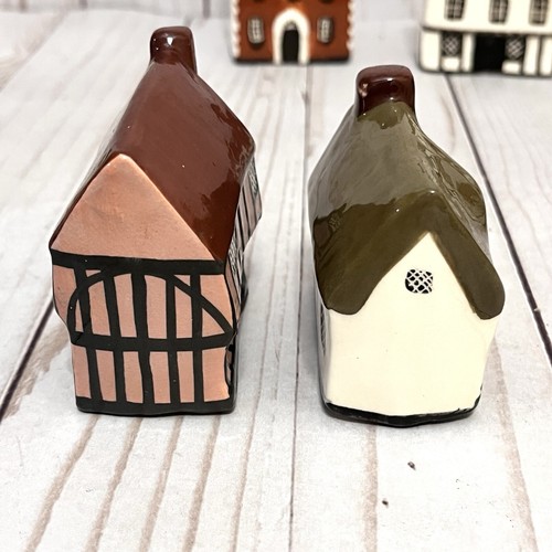 Lot of 8 Vintage Country Suffolk Cottages Mudlen End Studio Ceramic Miniatures - Picture 4 of 20