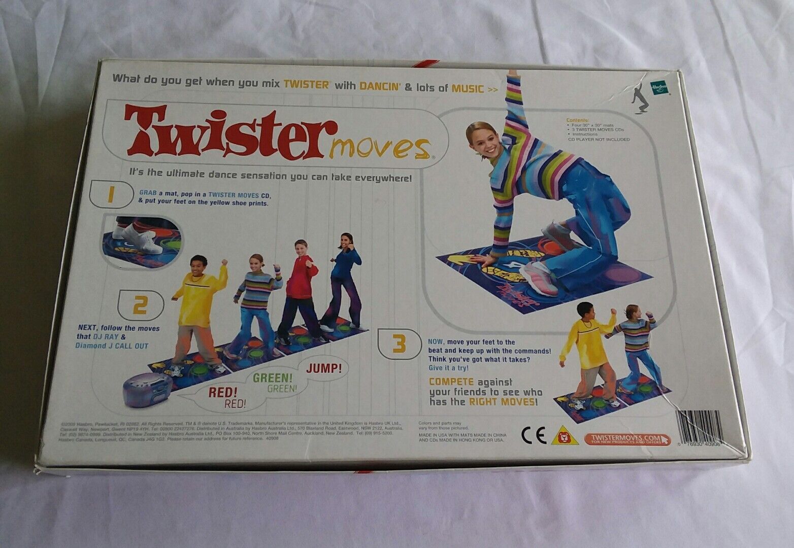 NOB Twister Moves Milton Bradley Game 3 CDs Teen Tween Jesse McCartney  Remix