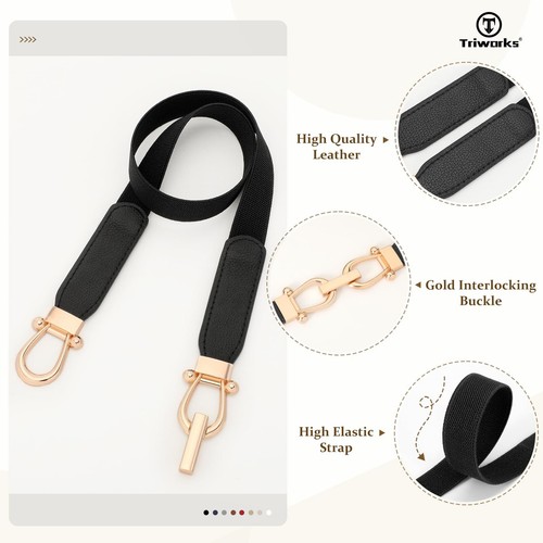 4 Pack Women's Elastic Skinny Belt Fashion Alloy Buckle Stretchy Thin Waist B... - Picture 3 of 8