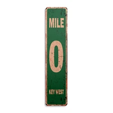 MILE 0 KEY WEST Vintage Street Sign marker zero southernmost keys Florida