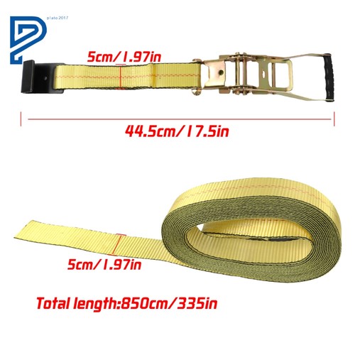 Yellow Ratchet Tie-Down Straps with Flat Hooks 2”x30 Foot Ratche 10pcs - Picture 16 of 16