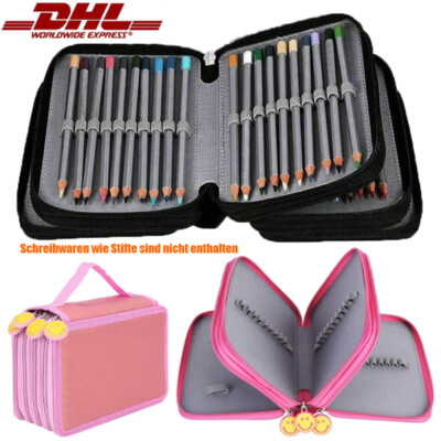 Federmäppchen Federmappe Schüleretui Bleistift Tasche Federtasche 52/72Slot DE