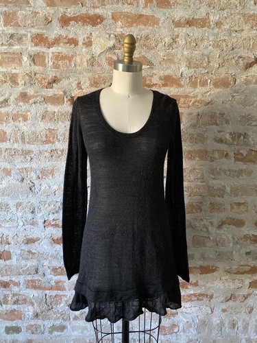 DKNY Pure Gray Wool Shift Dress Blouse 