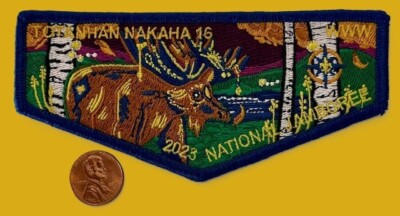 BOY SCOUT OA TOTANHAN NAKAHA 16 NORTHERN STAR 250 2023 JAMBOREE MOOSE FLAP