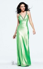 Faviana Prom Dress Evening Gown Style 6969 Apple Green Size 0, Yellow Size 6