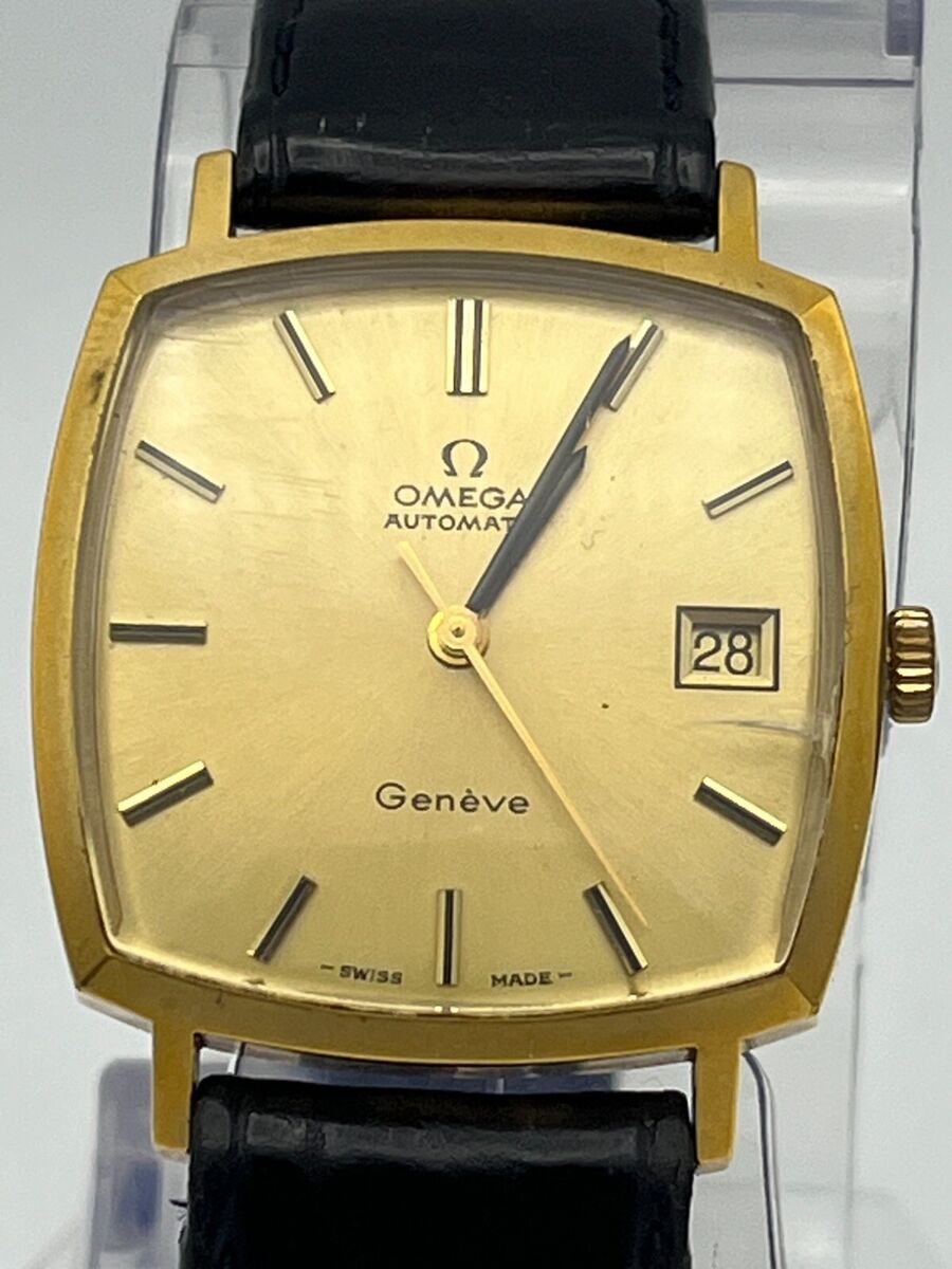 OMEGA Geneve Gold Dial Automatic Men's Watch Vintage Running OMEGA Geneve Gold Dial Automatic Men's Watch Vintage Running