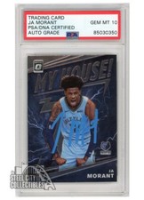 Ja Morant 2019-20 Donruss Optic My House! Autograph RC 7 PSA/DNA 10 (Light Blue)