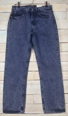 New Vintage 80s LEVIS 501 Acid Dark Indigo Wash Jeans Size 29x30 USA Made