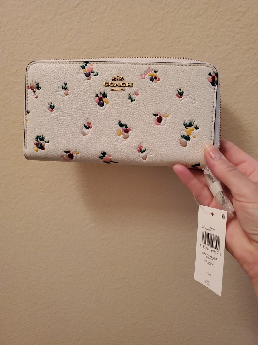 Coach Accordion Zippered Wallet for Women Chalk Multi Floral | eBay