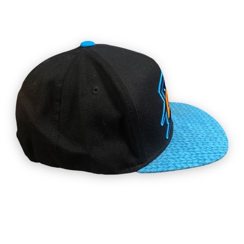 Oklahoma City Thunder Hat Mens Snapback Black Blue Orange Cap OKC Adidas - Picture 4 of 8