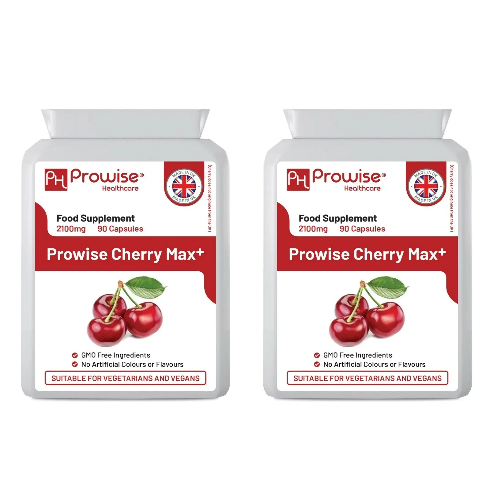 Cherry Max+ 2100mg Montmorency Cherry Added with Black Cherry Capsules Pack of 2