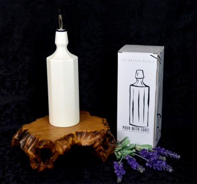 The Bright Angle Elixir Olive Oil Dish Soap Liquid Cruet Bottle 24fl oz Ceramic