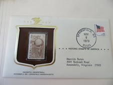 Basketball 4c Stamp Cover Sc#1189-18th Anniv.-Historic Stamps Of America MNH