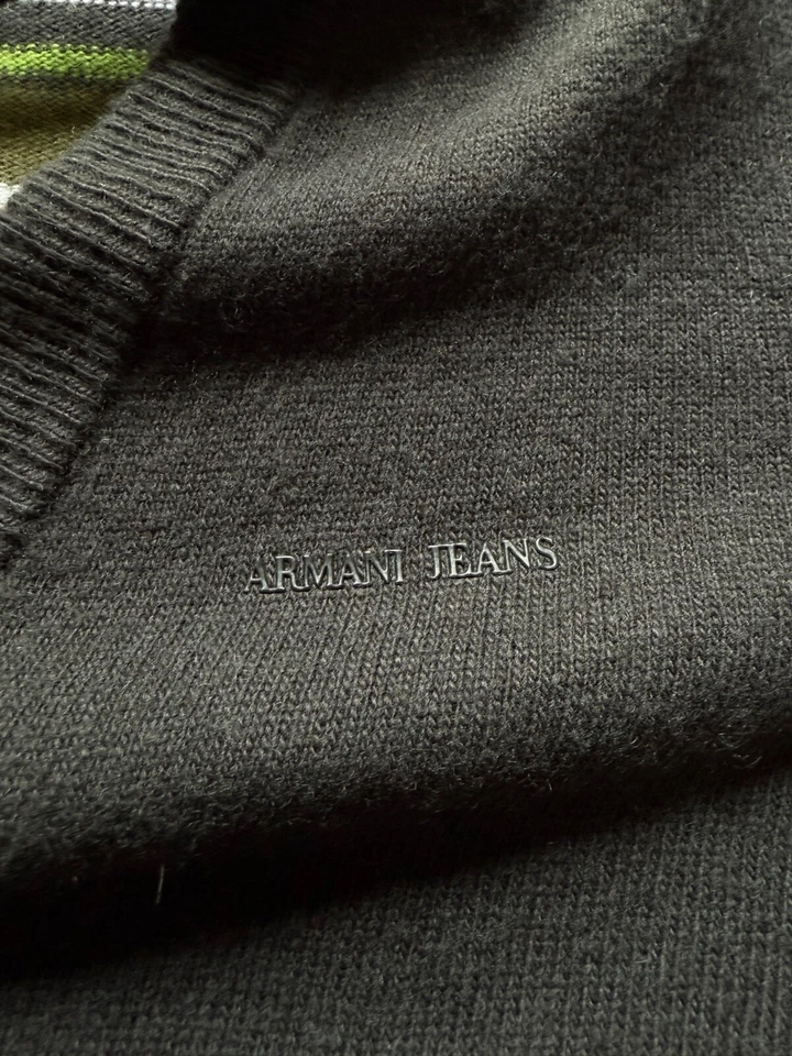 A Funky Cardigan Sweater for men by Armani Jeans - Size L - Slim Fit - Fast Ship - Image 4 of 4