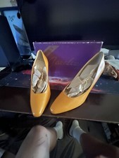 Vintage 70s Garolini Pumpkin Spice Leather Pumps Size 7.5M Made in Italy medium