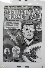 Original Production Art SGT. FURY & HOWLING COMMANDOS #27 splash, DICK AYERS art