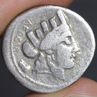 Cybele Denarius Ancient Roman Republic Silver Coin 84Bc Furius Crassipes Curule