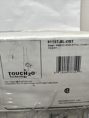 Delta Essa 9113T-BL-DST Touch2O Pull-Down Kitchen Faucet in Matte Black