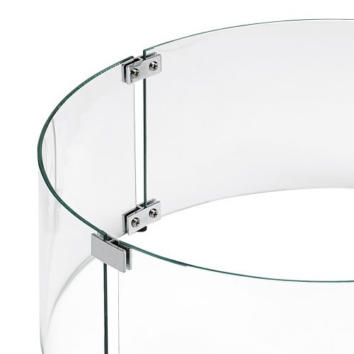 American Fireglass Round Fire Pit Wind Flame Guard Tempered Glass 29" diameter - Picture 4 of 10