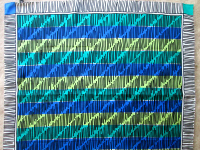 Foulard Vintage En Soie 100% - Dimensions 78 X 80 Cm, Couleur Bleue - Superbe Accessoire