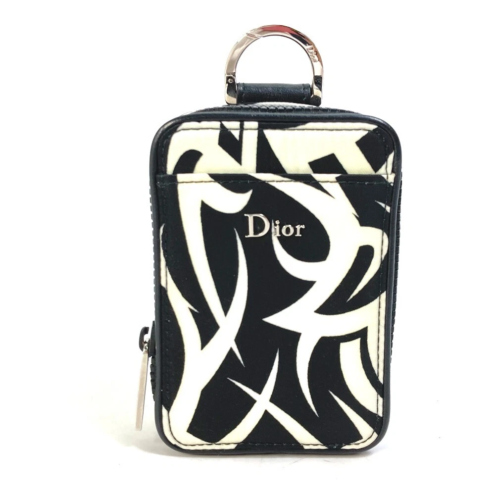 Boîte à accessoires DIOR HOMME avec porte clés étui à cigarettes pochette bicolore tribale