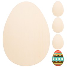 6PCS Easter Wooden Cutouts Unfinished Shaped Wood Cutouts Crafts