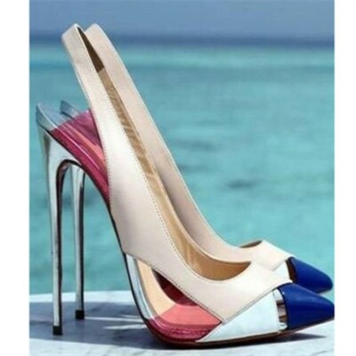 Fashion Women Pump Pointed Toe High Heel Pumps Multi-color Shoes Woman Size 4-15