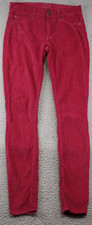 Hudson Jegging Jeans Womens 24 Pink Mid Rise Micro Corduroy Casual Made in USA