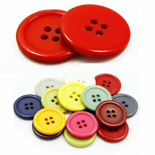 Resin Crafts 4-Hole Flat Button Sewing Buttons