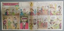 (10) Rick O'Shay Sunday Pages by Stan Lynde from 1959 Size: 7.5 x 15 inches
