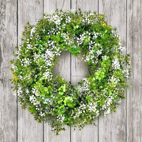 St Patricks Day Decorations Artificial Wreath Lucky Shamrock Clover Leprechaun H - Picture 4 of 12