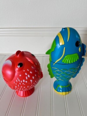 Novelty Cup Plastic Tropical & Puffer Fish Drink Carnival Cruise - No Straw
