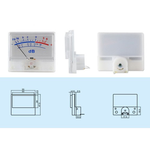 White Panel High-Precision Audio Power Amplifier VU Meter DB Level Header - Picture 6 of 6