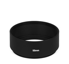 Metal Short 55mm Lens Hood Sunshade Universal 55 mm