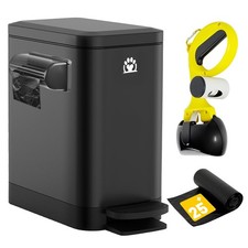 Dog Poop Trash Can Outside,3Gal Metal Outdoor Trash Can,Outdoor Dog Poop Tras...