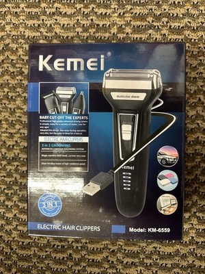 Brand New Rechargeable Kemei Electric Clean Shaver Beard Trimmer for Men KM-6559